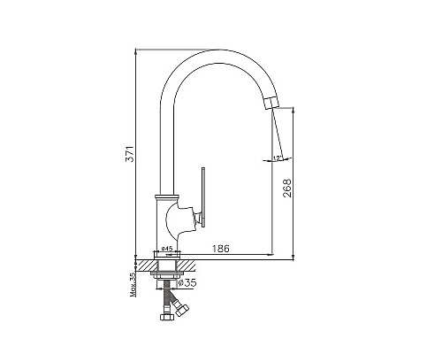 Смеситель для кухни Haiba HB70589 Хром