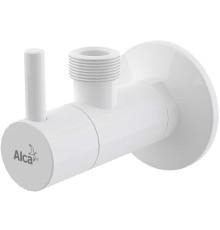 Запорный вентиль Alcaplast угловой Белый