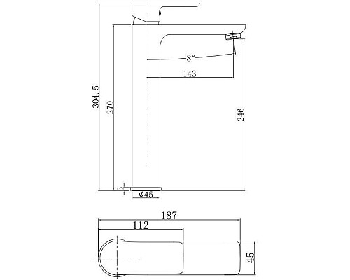 Смеситель Aquanet AF520-11СW