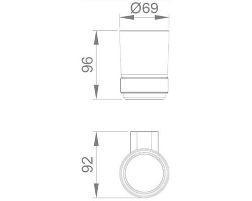 Стакан для зубных щеток Nofer Santorini 16339.B Хром