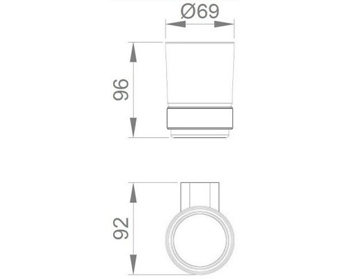 Стакан для зубных щеток Nofer Santorini 16339.B Хром