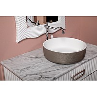 Раковина LV204 Corian серебро 41,5x14см