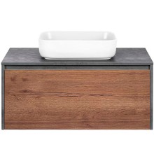 Тумба под раковину Vincea Mesa 100 подвесная T.Oak Beton