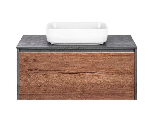 Тумба под раковину Vincea Mesa 100 VMC-2MS100TB подвесная T.Oak Beton