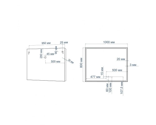 Зеркало Art&Max Monza AM-Mon-1000-800-DS-F с подсветкой с сенсорным выключателем