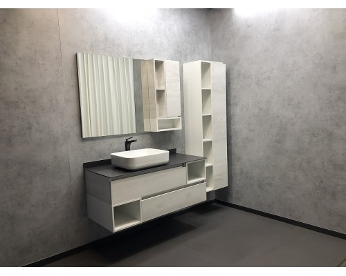 Зеркало со шкафом Comforty Прага 120 Дуб белый