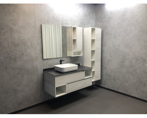 Зеркало со шкафом Comforty Прага 120 Дуб белый