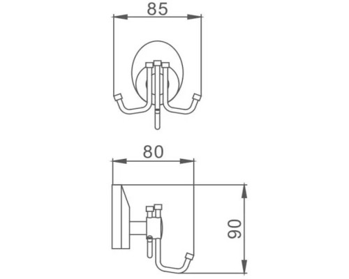 Тройной крючок Frap F16 F1605-3 Хром