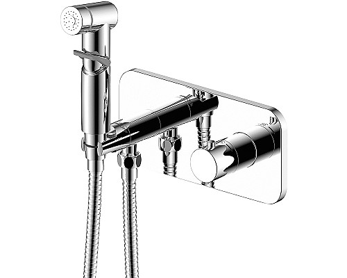 Гигиенический душ со смесителем Rossinka X25-59 с термостатом Хром