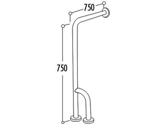 Поручень для унитаза Creavit TB200 Хром