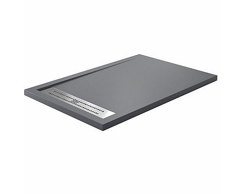 Душевой поддон из искусственного камня WasserKRAFT Wiese 140x90 84T36 Серый матовый