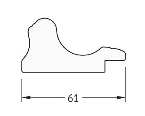 Зеркало Evoform Definite 154х74 BY 1118 в багетной раме - Золотой акведук 61 мм