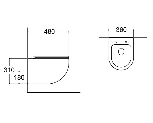 Унитаз WellWant Aura WWU01122W подвесной с сиденьем Микролифт