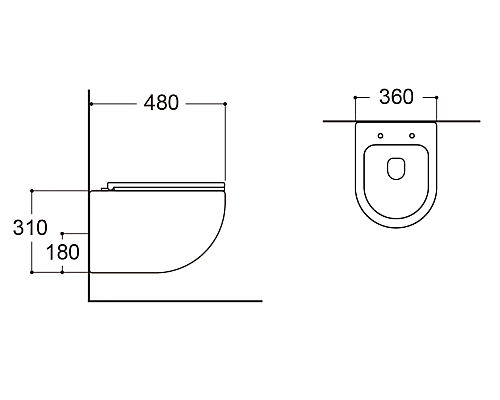 Унитаз WellWant Aura WWU01122W подвесной с сиденьем Микролифт
