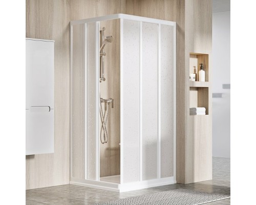 Душевая дверь Ravak Supernova ASRV3-80 198 профиль Белый витраж пластик Pearl