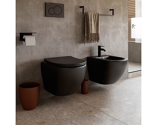 Подвесной унитаз Ceramica Nova Metropol Rimless CN4002MB Подвесной унитаз Ceramica Nova Metropol Rimless CN4002MB