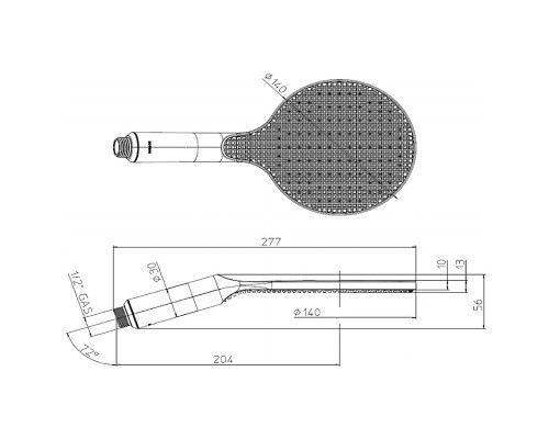 Ручной душ Bossini Apice B00900.073 Черный матовый