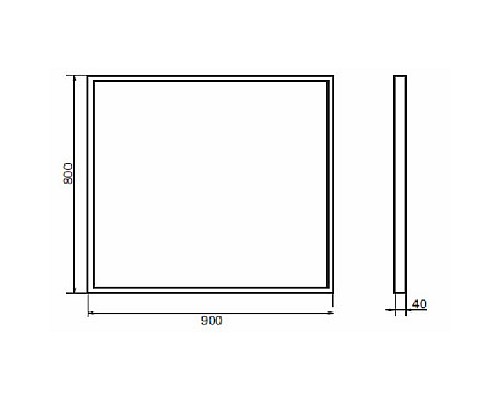 Зеркало Comforty Бредфорд 90 00004147988 Черное