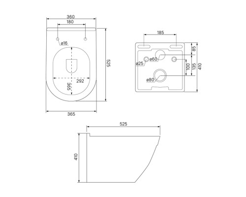 Унитаз подвесной безободковый IDDIS Cloud CLORDSEi25