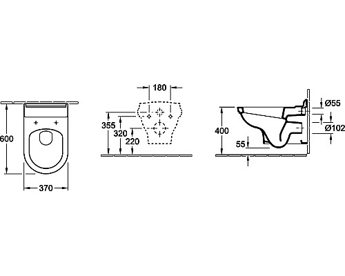 Унитаз подвесной Villeroy & Boch Hommage 6661B0 R1 alpin