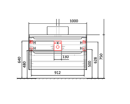 Столешница под раковину Jorno Wood 100 Wood.06.100/DW Темное дерево