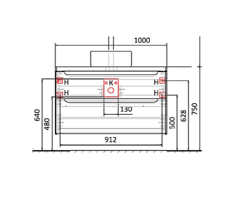 Столешница под раковину Jorno Wood 100 Wood.06.100/DW Темное дерево