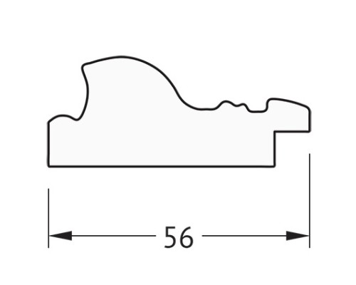 Зеркало Evoform Definite 154х74 BY 3329 в багетной раме - Виньетка состаренная бронза 56 мм