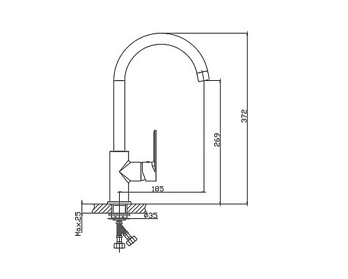 Смеситель для кухни Haiba HB70617 Хром