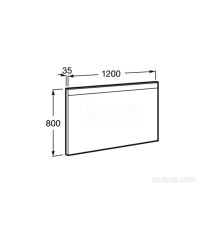 Зеркало Roca Prisma LED 1200x35x800 812268000