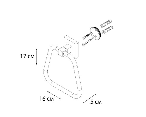 Полотенцедержатель FIXSEN Metra кольцо FX-11111