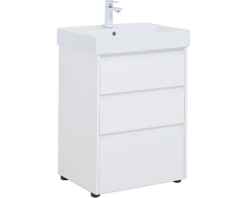 Тумба под раковину Aquanet Nova Lite 60 302469 Белый глянец