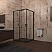 Душевой уголок Veconi Rovigo RV-13 80x80 RV13-80-01-C5 Черный матовый