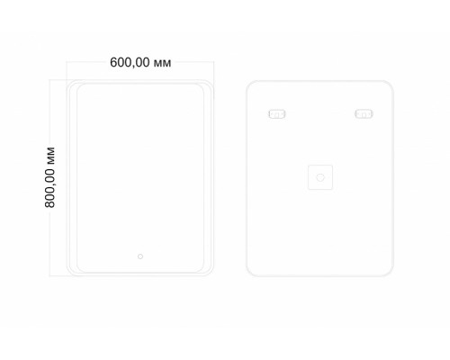 Зеркало Art&Max Elegant AM-Ele-600-800-DS-F с подсветкой с сенсорным выключателем