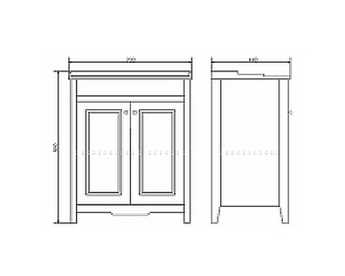 Тумба с раковиной Comforty Тбилиси 70 00003132629 Белая