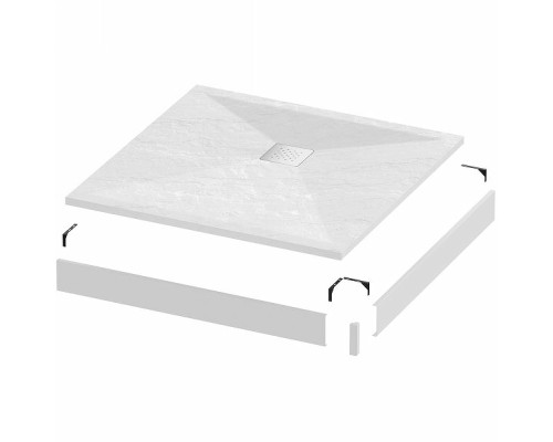 Душевой поддон из искусственного камня Grossman Strong 90x90 Белый