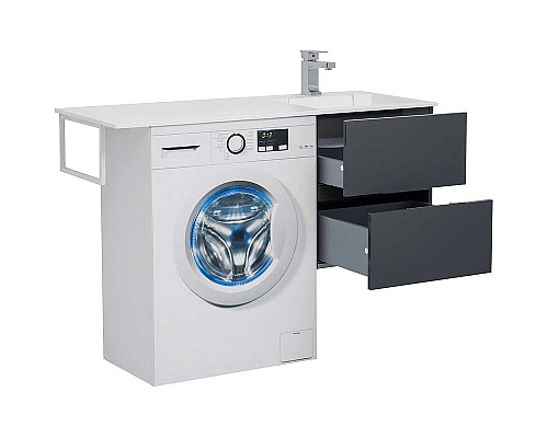 Тумба под раковину Aquanet Алвита 120 R 243662 подвесная Серый антрацит