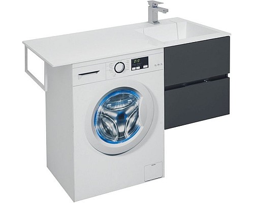 Тумба под раковину Aquanet Алвита 120 R 243662 подвесная Серый антрацит