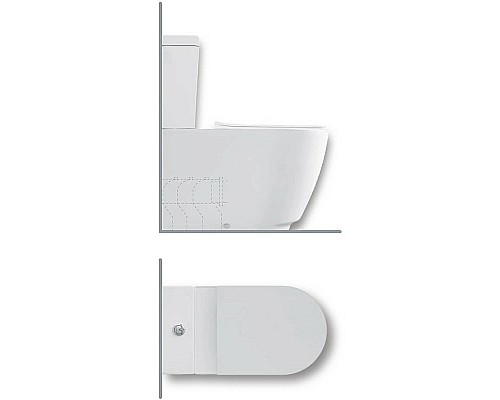 Унитаз компакт Hatria Fusion Y1ZB01 без бачка и сиденья