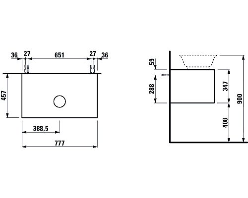 Тумба под раковину Laufen The New Classic 4.0601.1.085.631.1