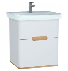 Тумба с раковиной Vitra Sento 63 60822 подвесная Белая