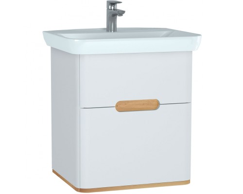Тумба с раковиной Vitra Sento 63 60822 подвесная Белая