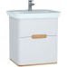Тумба с раковиной Vitra Sento 63 60822 подвесная Белая