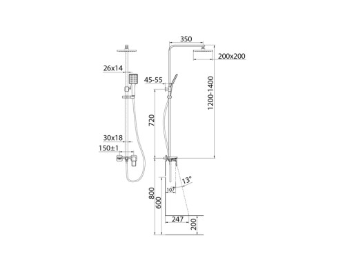 Душевой гарнитур IDDIS Bild BILSB1Fi06