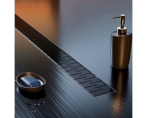 Душевой лоток Paini Medium 650 CH650MC с решеткой Черный матовый