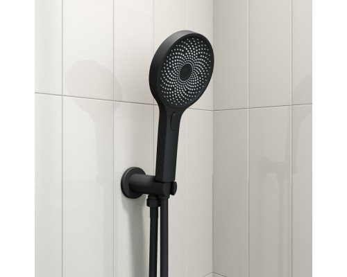 Выход для шланга IDDIS с держателем для лейки, черный 003BL01i62