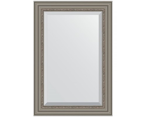 Зеркало Evoform Exclusive 96х66 BY 1277 с фацетом в багетной раме - Римское серебро 88 мм