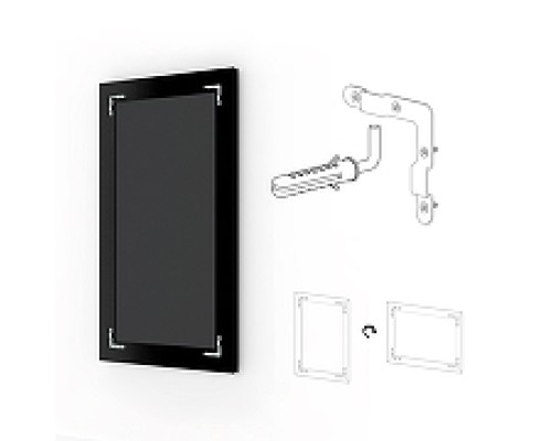 Зеркало Evoform Exclusive 96х66 BY 1277 с фацетом в багетной раме - Римское серебро 88 мм