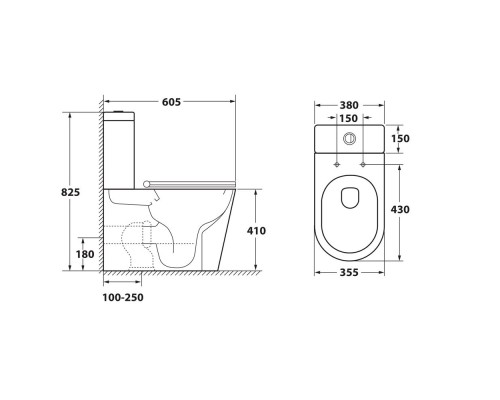 Бачок унитаза-компакта OWL Vind Cirkel-G OWLT190303/2