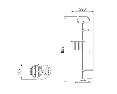 Напольная стойка Timo Nelson 150185/00 Хром