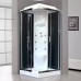 Душевая кабина Royal Bath HP 90х90 с гидромассажем задняя стенка Черная
